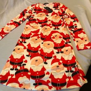 Santa shirt top dress NEW with tags
